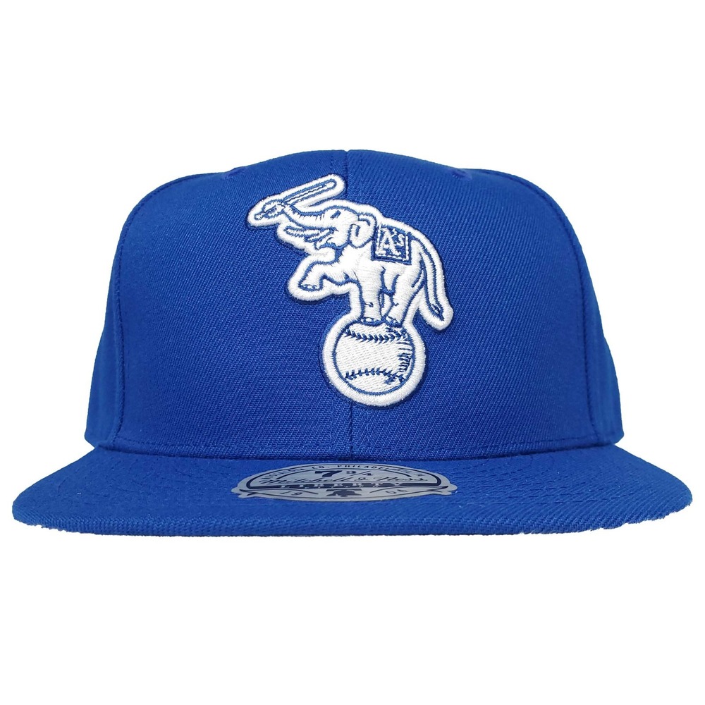 Oakland Athletics Mitchell & Ness MLB Fitted 7 3/4 Liberty Fit Hat Cap Blue NWT
